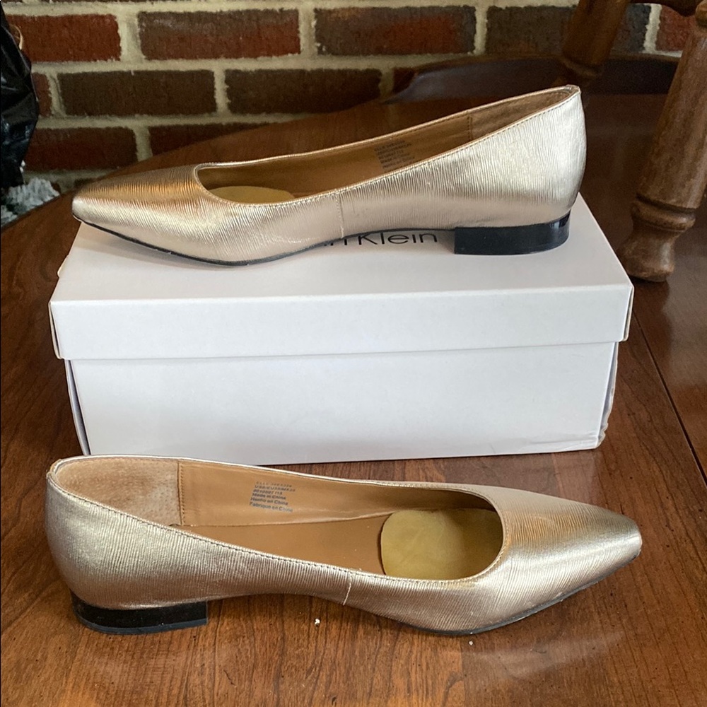 Calvin Klein Women's Gold Flats